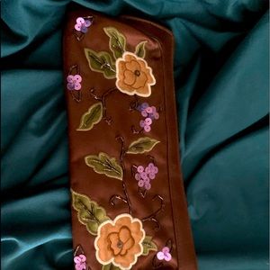 Pretty makeup bag with flowers. Never used.